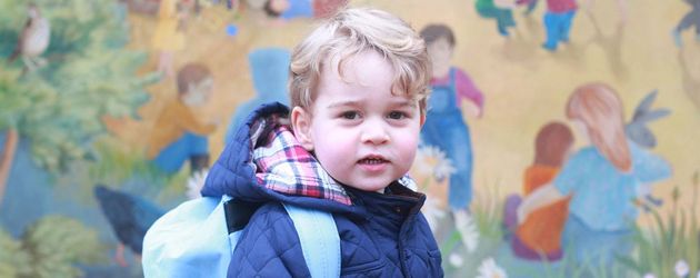 Prinz George an seinem ersten Kindergarten Tag Prinz George an seinem ersten Kindergarten Tag