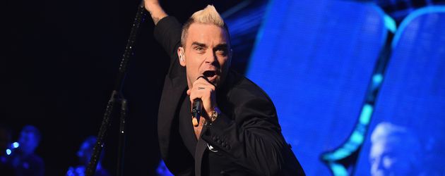 Sänger Robbie Williams bei einem Auftritt in Monaco 2015 Sänger Robbie Williams bei einem Auftritt in Monaco 2015