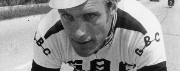 Rudi Altig fährt Rad bei einer Straßen-WM in Leicester im Jahr 1970 Rudi Altig fährt Rad bei einer Straßen-WM in Leicester im Jahr 1970
