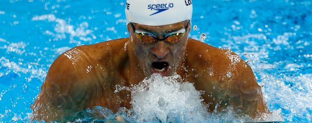 Ryan Lochte beim 200m Lagen Halbinale der Herren in Rio de Janeiro Ryan Lochte beim 200m Lagen Halbinale der Herren in Rio de Janeiro