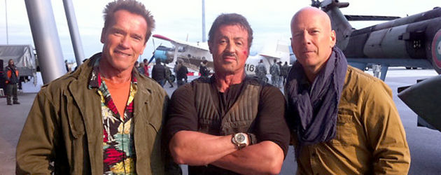 Arnold Schwarzenegger, Bruce Willis und Sylvester Stallone Arnold Schwarzenegger, Bruce Willis und Sylvester Stallone