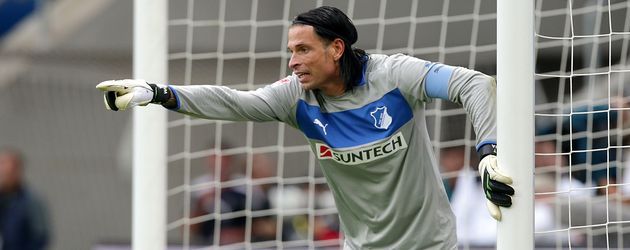Tim Wiese als Hoffenheim-Keeper im Spiel gegen Eintracht Frankfurt 2012 Tim Wiese als Hoffenheim-Keeper im Spiel gegen Eintracht Frankfurt 2012