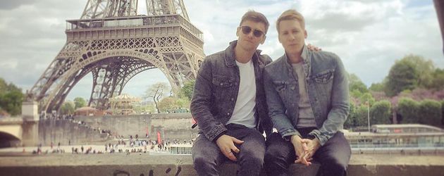 Tom Daley und Dustin Lance Black in Paris Tom Daley und Dustin Lance Black in Paris
