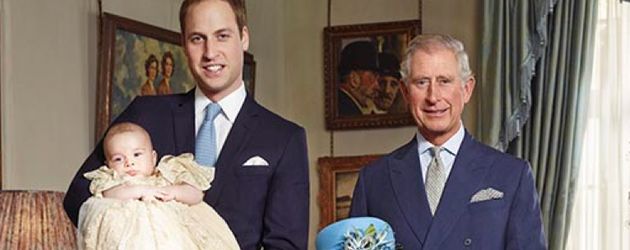 Queen Elizabeth II., Prinz William und Prinz George Queen Elizabeth II., Prinz William und Prinz George